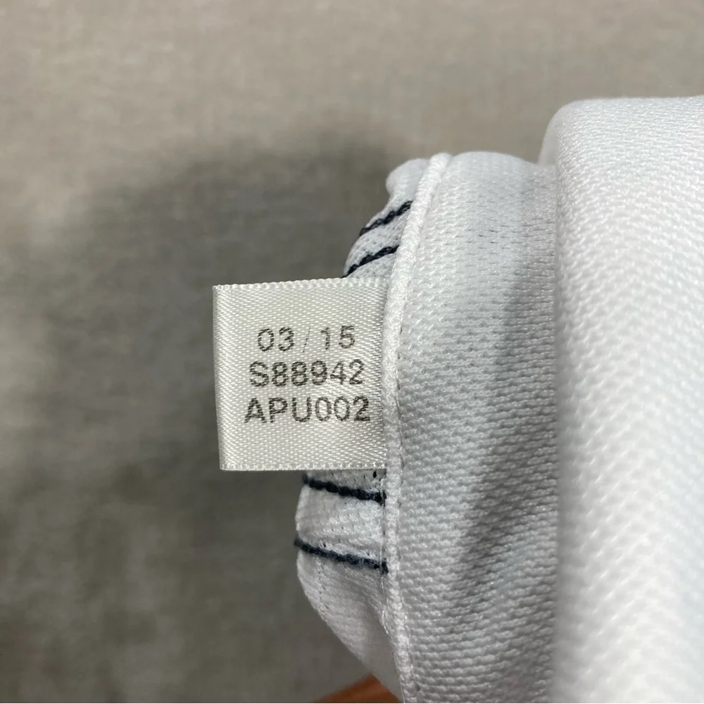 2015/16 Real Madrid Training Jersey Football Polo Shirt White Adidas Sz L S88942 - Picture 7 of 10